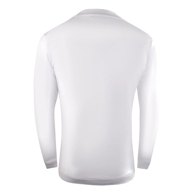 Cavalli Class groot vet logo-ontwerp wit sweatshirt