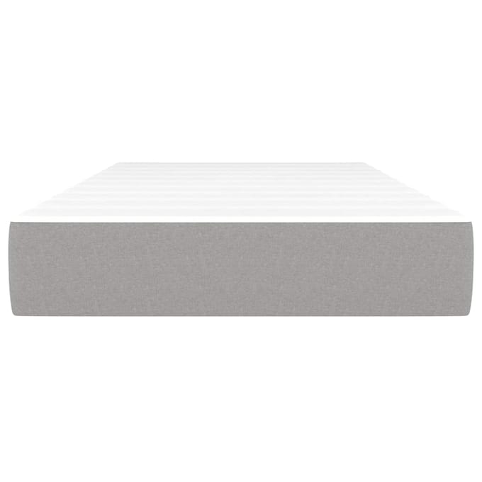 vidaXL - Pocketveringmatras - medium - 120x190x20 - cm - stof - lichtgrijs