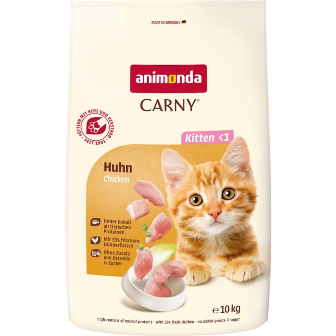2x10kg 3x1,75kg animonda Carny Kitten Kip droogvoer