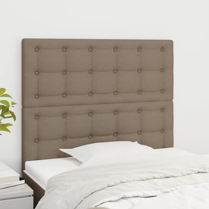 vidaXL - Hoofdbord - taupe - 80x5x118/128 - cm - Stof