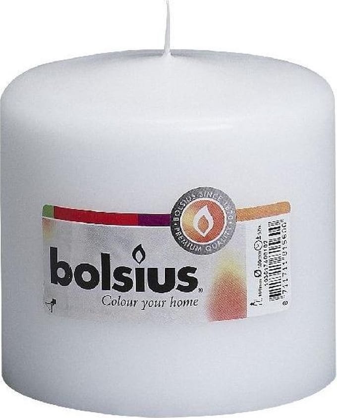 Bolsius Stompkaars - 100/100 mm - 8 stuks - Wit