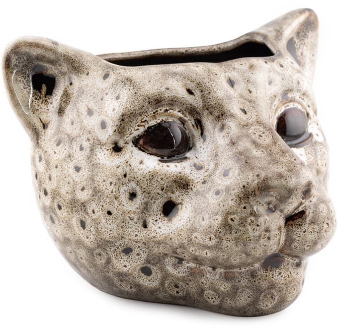 HomeBound by KY | Aardewerk vaas luipaard speckled | vaas | 16,7x15x11,7cm