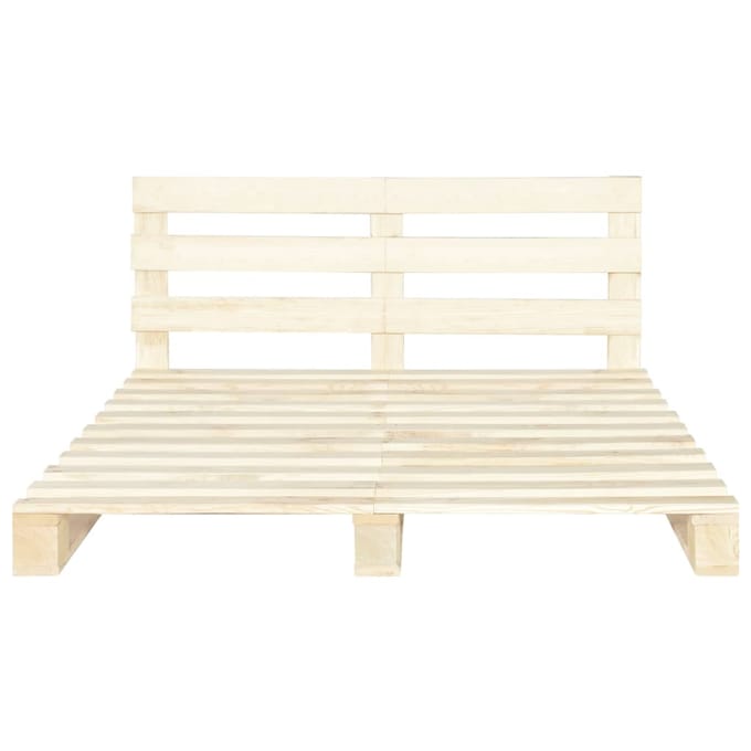 vidaXL - Bedframe - pallet - massief - grenenhout - 200x200 - cm