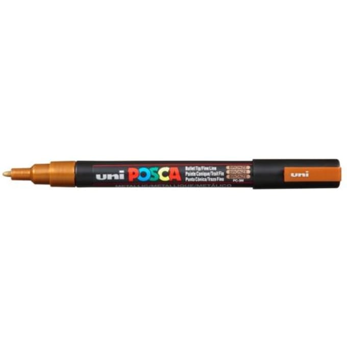 Posca marker met conische punt schrijfdikte fijn brons