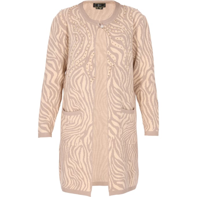 Faina Vest Dames beige/wol wit