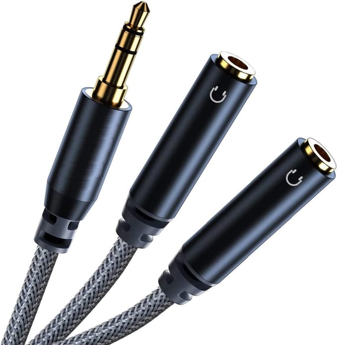 Audio Splitter - Splitter Headset - Splitter Oortjes - Audio Splitter 3.5mm Jack - Jack Splitter - Headphone Splitter - Audio Jack Splitter