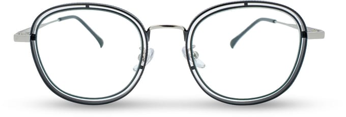 BL Double Round Silver - Blauw licht bril - Blue light glasses - Computer bril