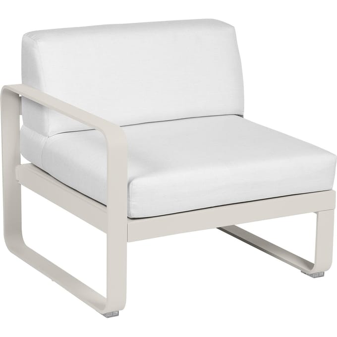 Fermob BELLEVIE Fauteuil Module links - A5 leemgrijs - 81 witgrijs