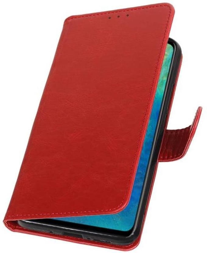 Rood Pull-Up Booktype Hoesje voor Huawei Mate 20