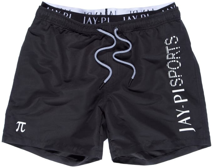 JAY-PI - Heren - Zwembroek beachwear elastische band - Zwart - Maat L