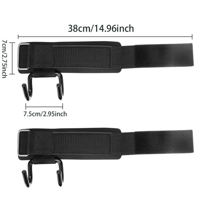 1 PC fitness power hook, pull-up, hard pull training anti-val hulp, geen blessure handpalm trainingsapparatuur zwart