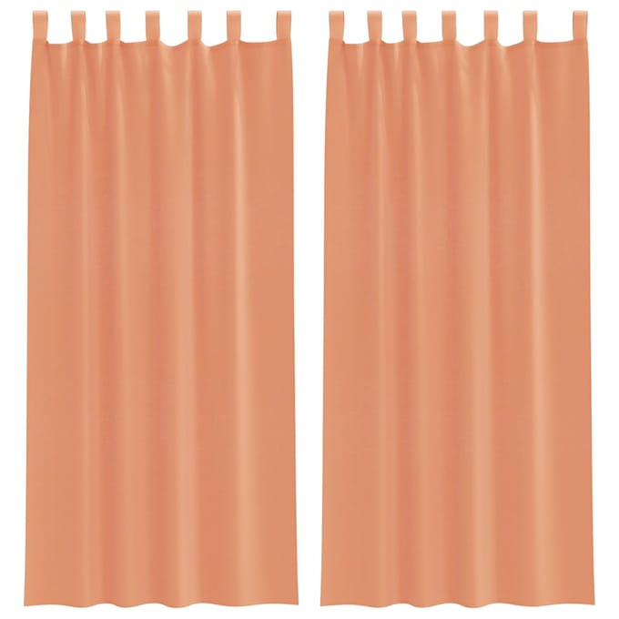 vidaXL - Gordijnen - met - lussen - 2 - st - terracotta - 140x245 - cm