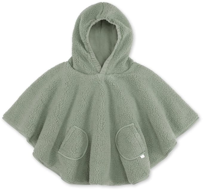 BEMINI Reisponcho 9-36m - Warme teddy - Kaki