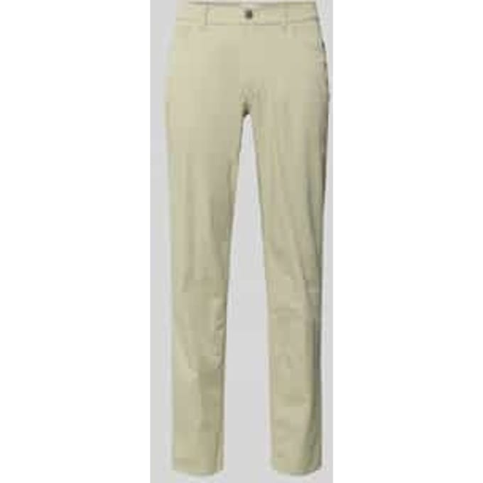 BRAX Heren Chino Broek regular/straight Groen 33W / 32L Volwassenen