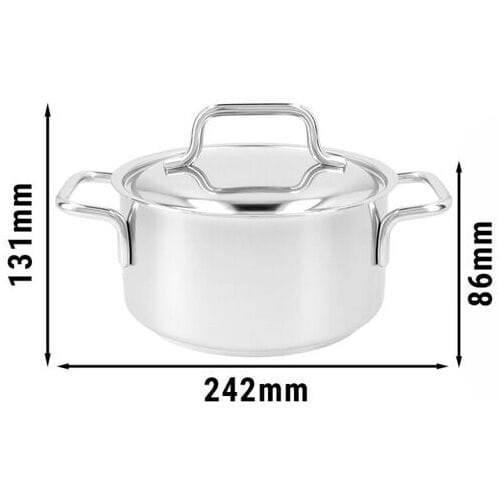 DEMEYERE APOLLO 7 - Kookpan met deksel - Ø 160mm - RVS
