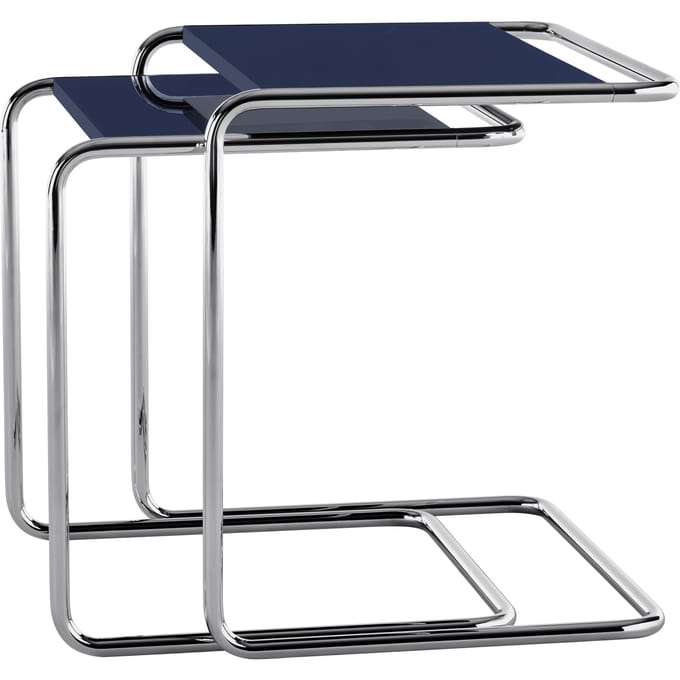 Thonet JS. THONET by Jil Sander B 97 SERIOUS bijzettafelset - Serious 04 Graphite Blue