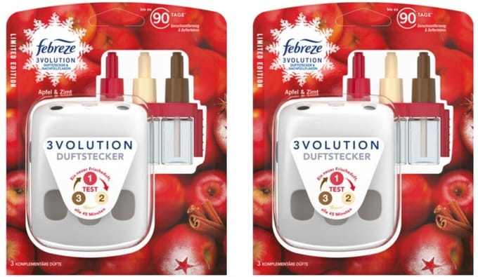 2 x Ambi Pur 3Volution - Starterset Plug Inn - Appel Kaneel - Luchtverfrisser