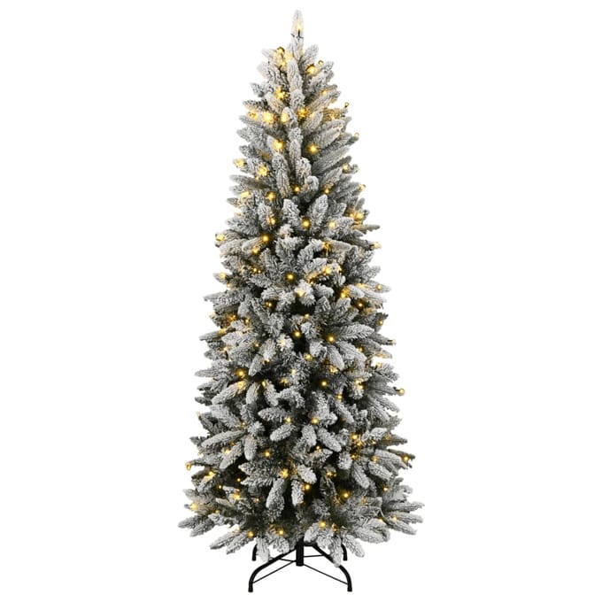 vidaXL - Kunstkerstboom - met - 150 - LED's - en - sneeuw - 120 - cm