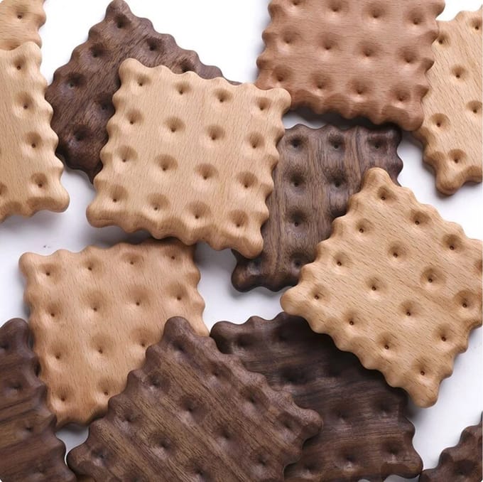 Proefer Onderzetter - Koekje - Licht Hout - Bureau Aesthetic - Woonkamer Aesthetic
