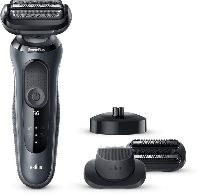 Braun Series 6 60-N4820cs Grijs - Elektrisch Scheerapparaat met Precisietrimmer en Baardtrimmer