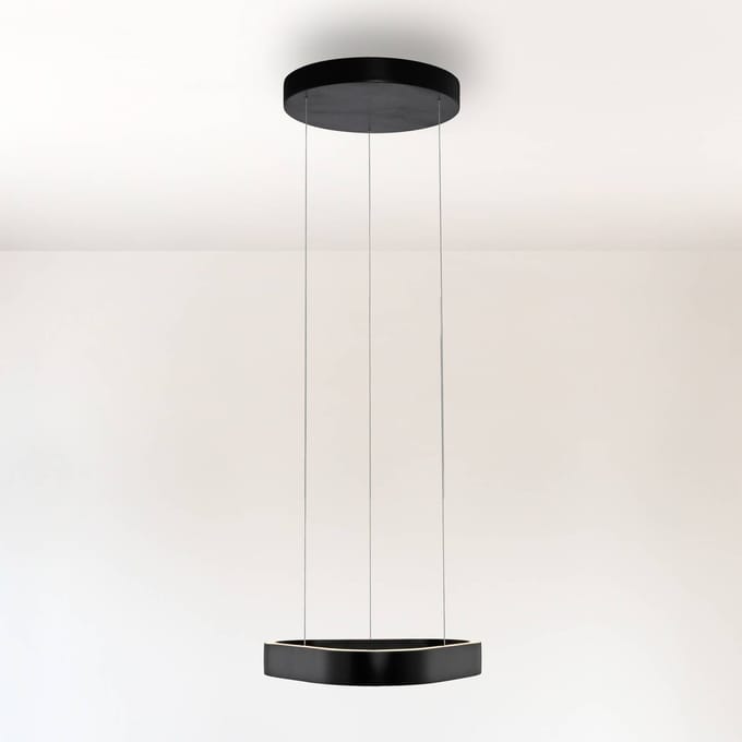 Paul Neuhaus LED hanglamp Q-Stretto, zwart, 40,8 cm