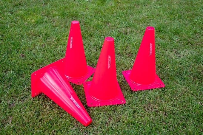 Set van 4 flexibele grenskegels - 30cm - Roze