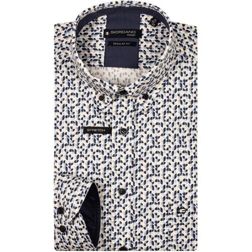 Giordano Casual hemd lange mouw Blauw Ivy Long sleeve button down s 517011/60