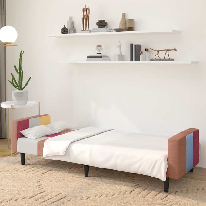 Vidaxl 2-Persoons Bank, Bekleed met Stof