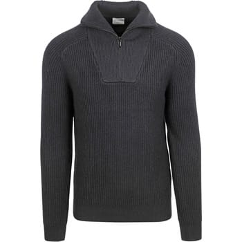 Gebreide halve rits in tweekleurige wol: Elegantie en comfort gecombineerd