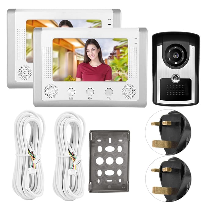 Kit Interphone Vidéo HD 7 Pouces Sonnette Interphone 801FC12