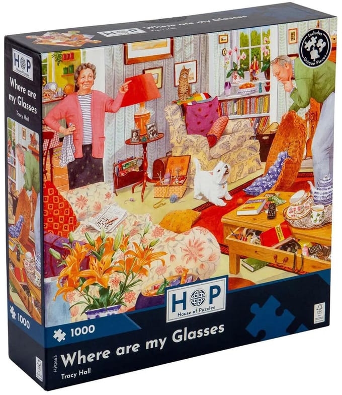 House of Puzzles Waar is mijn bril, 1000 Stukjes Legpuzzel