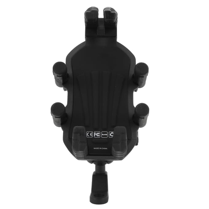 Support de téléphone pour moto avec amortisseur de vibrations, verrouillage de sécurité, rétroviseur réglable black