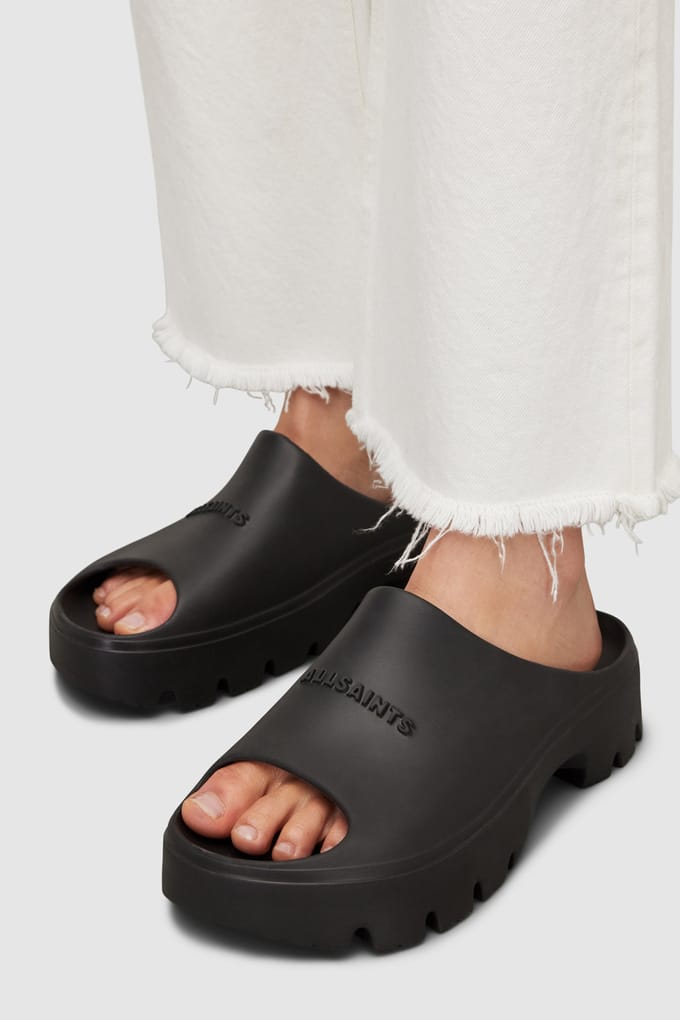 AllSaints Eclipse Flatform Sli Black Taglia: 37 | Infradito Outlet | Donna | Nero
