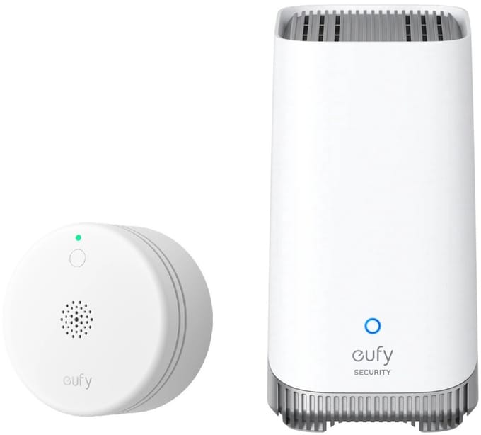 eufy Security HomeBase 3 S380 basissysteem + slimme rookmelder E10 wit - app notificaties - compact design - 5 jaar batterijduur - Alarm Bundel