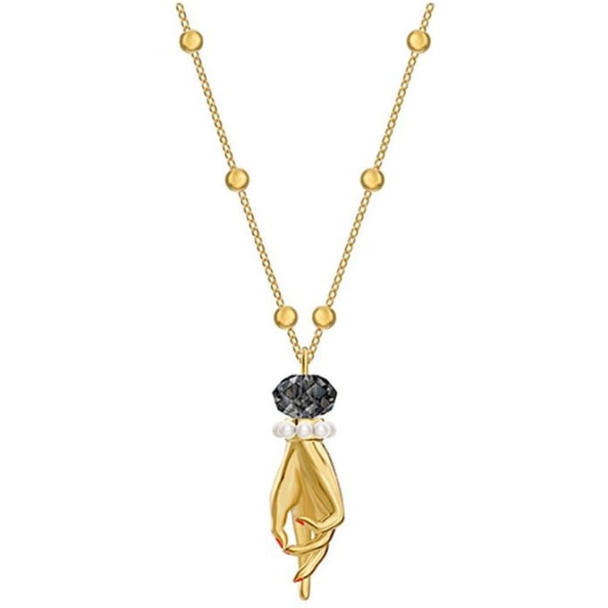 Collier Flip Charm Main Swarovski Chaîne de pull Collier pour femme 5490909 Box (Random Color) beige