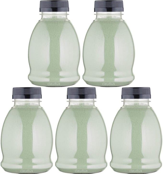 Scrubzout Dennen - 375 gram - Fles met zwarte dop - Set van 5 stuks - Hydraterende Lichaamsscrub