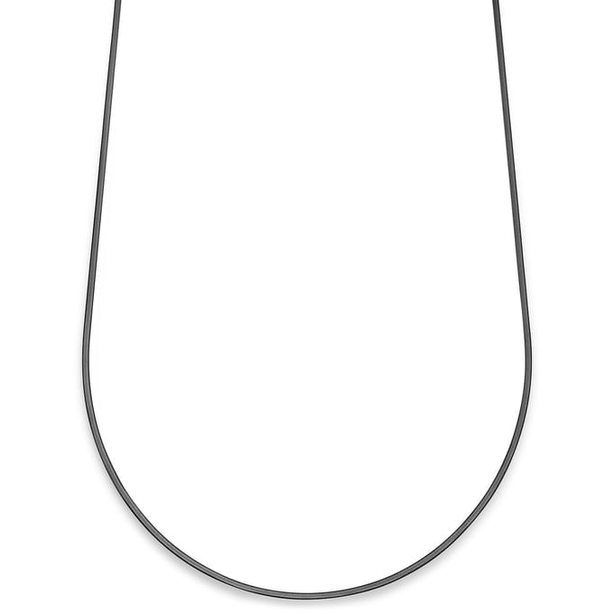 Essentials | 2 mm Gunmetal Zwarte Ketting met Visgraatschakels