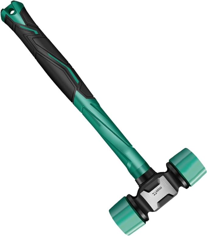 Zware dubbelzijdige antislip rubberen hamer met ergonomische handgreep .