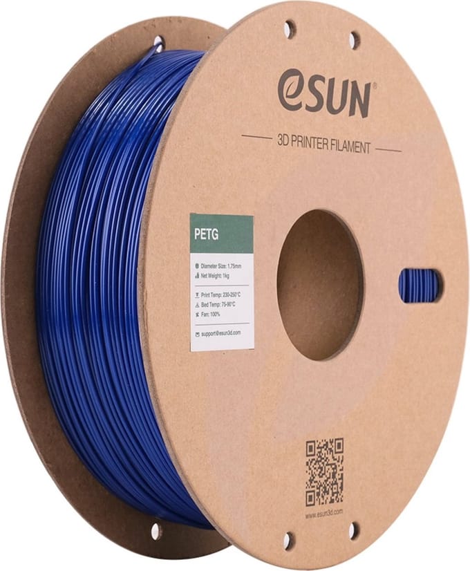 eSun PETG Blauw massief / Solid blue 1 kg - 1.75mm - 3D printer filament