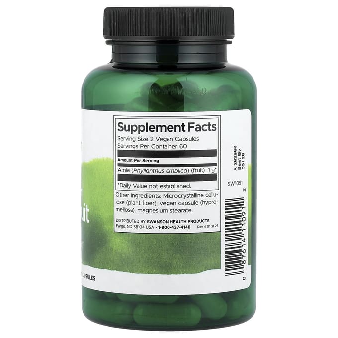 Full Spectrum® Amla Fruit, Groentecapsules, 120 Stuks (250 mg/capsule)
