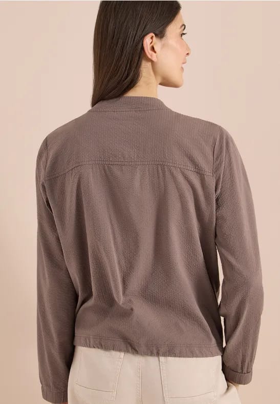 Blouson in seersucker kwaliteit met rits