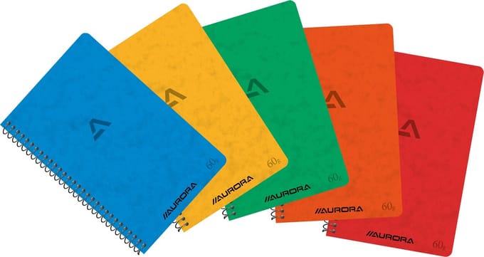 Schrift aurora 105x160mm ruit 5mm 240pag ass | 20 stuks