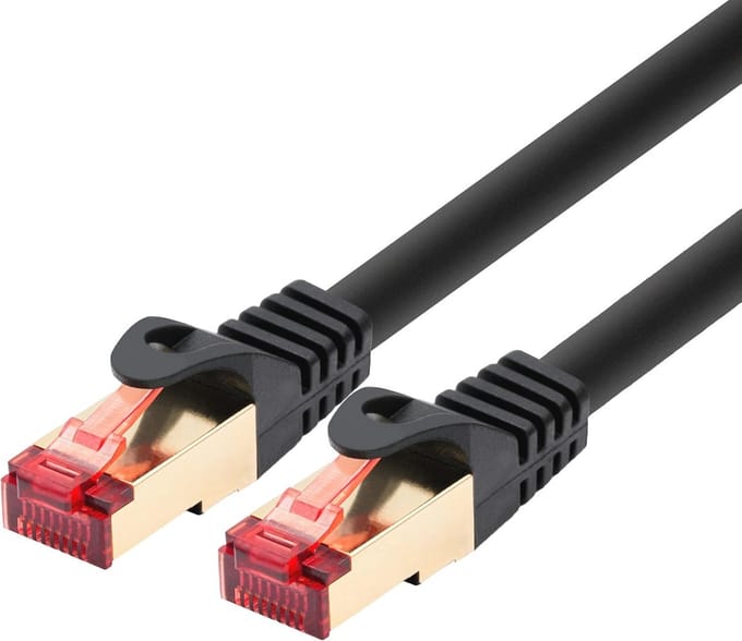 Premium 0,75 m LAN-kabel - Dubbel afgeschermd Gigabit Ethernet netwerkkabel RJ45