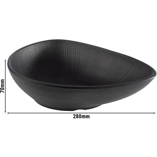 GGM Gastro (6 Stück) Schale - NERO - Melamin - 0,8 Liter - Schwarz