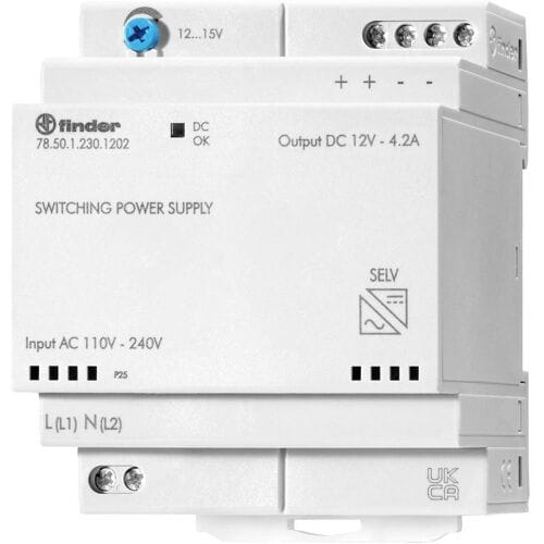 Finder 78.50.1.230.1202 DIN-rail netvoeding 12 V/DC 4.6 A 50 W Inhoud 1 stuk(s)