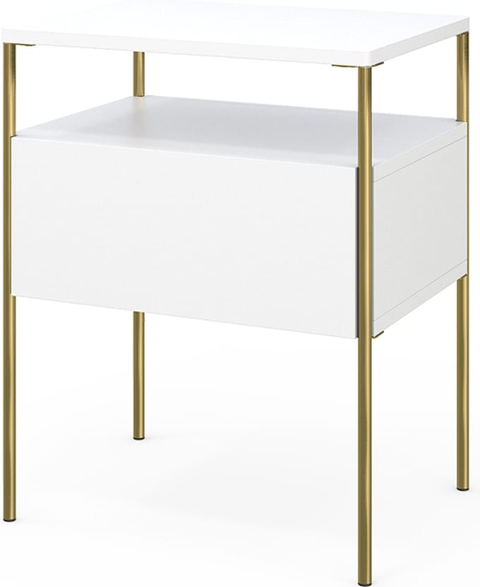 Vicco Mira Nachtkastje – 40 x 50 cm Wit/Goud