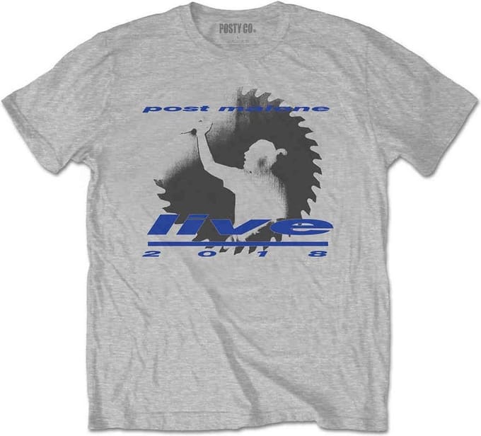 Post Malone - Live Saw Heren T-shirt - M - Grijs