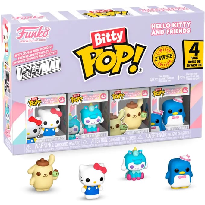 Funko Bitty Pop! - Hello Kitty and Friends - Hello Kitty (Classic) / Cinnamoroll / Pompompurin / Random Chase