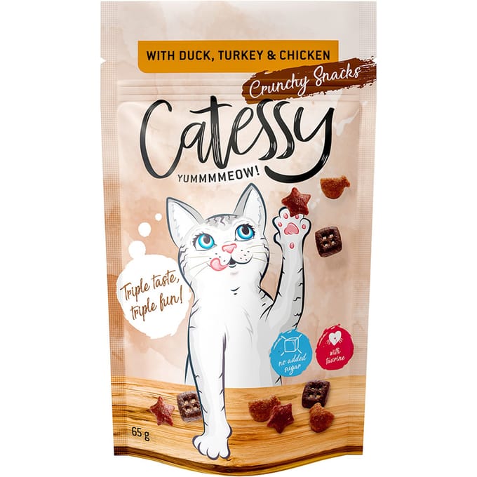 Catessy Knapperige Snacks 65 g - met Eend, Kalkoen & Kip