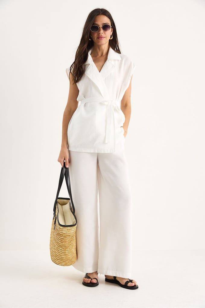 Vest en Wijde Pantalon Set